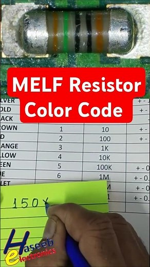 How to Read MELF Resistor Color Codes in Seconds! 🎨🛠️ #Electronics #shorts