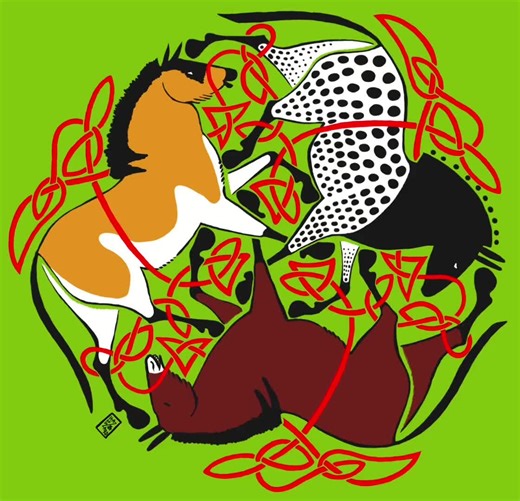 Got my year of the horse art done(still need to finish yr of the snake) Thought i’d combine two of my ancestries for this one #epona #yearofthehorse #horse #digitalart #art