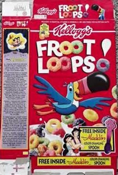 froot loops toucan Sam Aladdin commercial 1994