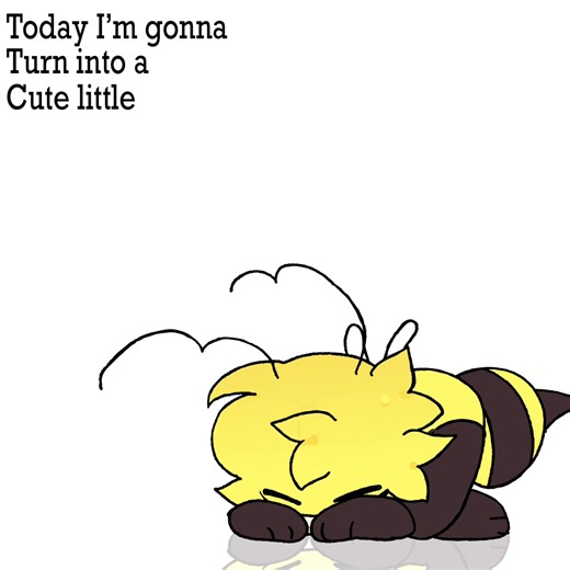 Beeuppy Now stop asking why he doesn’t look like a full bee >:( - - - - #animationmeme #animation #trend #oc #bee