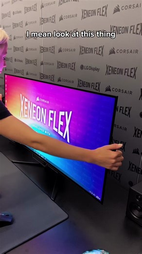 Elgiganten showcasing beautiful Corsair Xeneon Flex at Gaming Event