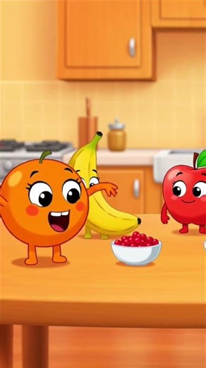 Talking Orange 🍊 | Fun & Healthy Fruit Adventure with Banana, Apple & Mango!