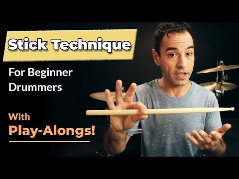 Stick Technique For Beginners + Play-Alongs! | How To Hold Drumsticks | Single & Double Strokes
