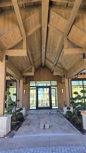 Timber framing that anchors the home to the land. Exposed beams, timeless joinery, and mountain living done right. #HomeDesign #LuxuryDesign #DreamHome #ReelsInspiration #DesignReels #ArchitectureLovers #InteriorGoals #HomeInspo #DesignDaily #LuxuryReels #WesternTimberFrame #TimberFraming #ExposedBeams #MountainHomes #LuxuryHomes #CustomHomes #TimberArchitecture #LehiUtah #UtahHomes #UtahLuxury #UtahBuilders #UtahCustomHomes #MountainWestLiving #WasatchFront | Western Timber Frame