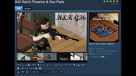 【僵尸毁灭工程B42模组】雨的枪械和枪械附件