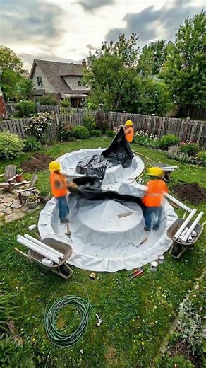 Infinity Spiral Pond constrctution #timelapse