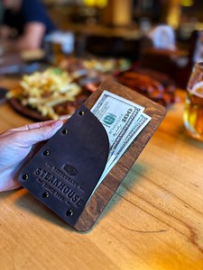 Wooden Bill Holder, Check Holder for Restaurant, Unique Check Presenter, Guest Check Holder, Check Presenter Tray, Bar Cafe Bill Presenter - Etsy
