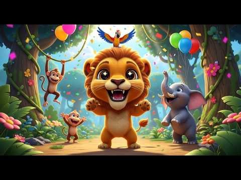 Little Lion Roar & Dance 🦁🎶 Fun Kids Song | Roar Loud, Jump & Dance Along