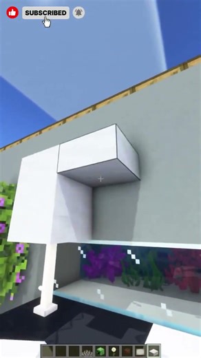 Building a Modern Minecraft Bedroom #minecraftshorts #minecraft #minecraftbuilding