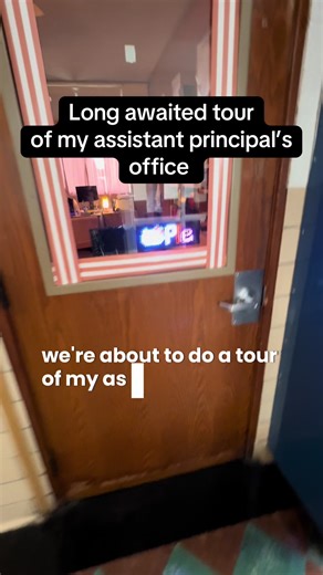 Yall love my AP office so much. Here’s a full tour!! Find her a pink refrigerator!! 🩷 #teachersoftiktok #fypシ #assistantprincipal #office