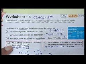 MATHS CLASS-8TH WORKSHEET-5 EASY SOLUTIONS