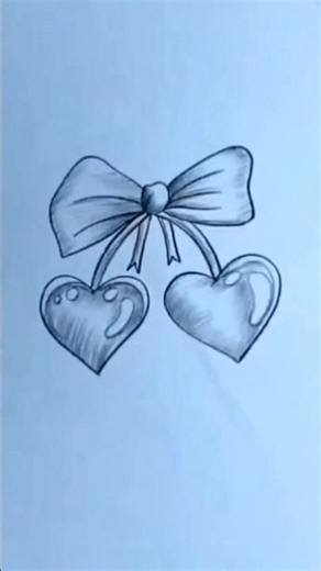 Cute Love Hearts ❤️🎀 | Easy Heart Drawing #heartdrawing #usa #usaviral #art #usashorts #viral 💗💗💗