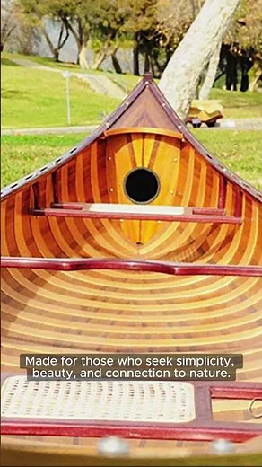 K013 – Wooden Canoe with Ribs 18ft #canoe #canoekayak #woodencanoe