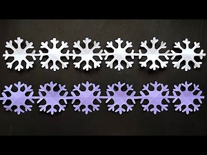 Paper Chain Snowflakes | How to make chain cut snowflakes | Paper chain snowflakes easy step by step