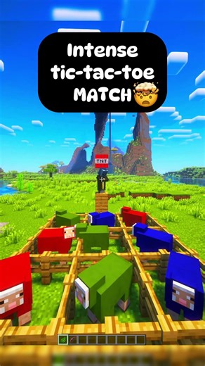 Minecraft Tic Tac Toe But I CHEATED 🤯 #minecraft #shorts #gaming