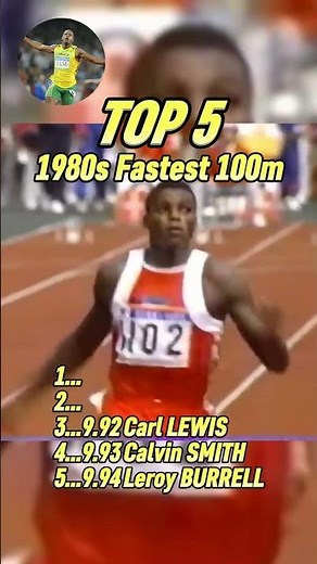 Top 5 1980s Fastest 100 Metres Sprinters Ranked!