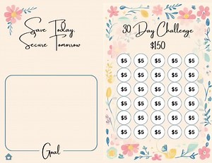 Spar-Challenges, 30 Tage, 12 Challenges für ganzjähriges Sparen, sofortiger pdf-Download, ausdrucken und Wiederverwendung FREE 100 DAY CHALLENGE - Etsy.de