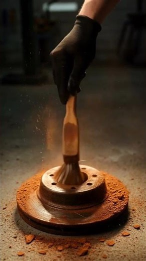 Rusty Brake Disc Restoration 🔧✨ | Satisfying Metal Cleaning Transformation