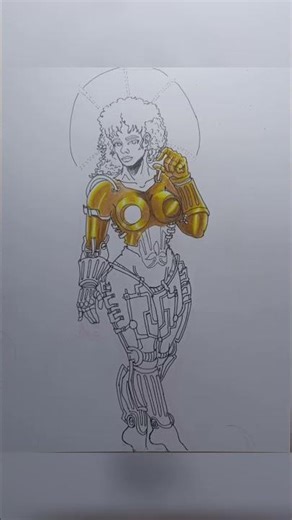 SIX FANART 2026 6. MARIA METROPOLIS #olocuates #drawing #oloartmx #sixfanartschallenge