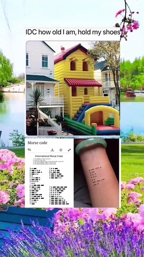 Morse Code in a Colorful Garden Setting