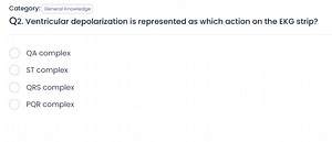 Q2. Ventricular depolarization is represented as which action o... | Filo