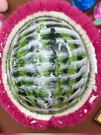 Relaxing ASMR Makeup on Watermelon for Sleep
