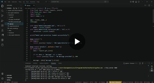 #codsoft #machinelearning #nlp #python #flask #datascience #ai #internship #learningjourney #spamdetection | Priyadharshini B