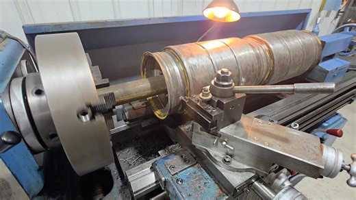 Machining a drum for a New Holland combine. | In & Out Hydraulic Cylinder Repair