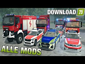 ALLE FEUERWEHR Mods die es für den LS25 zum DOWNLOAD gibt 🚒