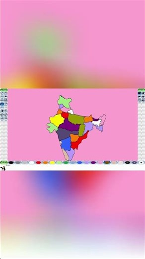 How to Draw Map of India in Tux Paint | India map drawing in tux paint