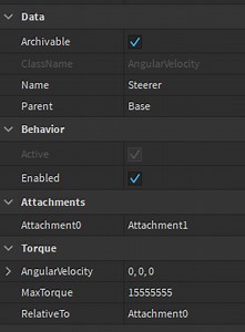 How can i make an AngularVelocity constraint only affect 1 axis