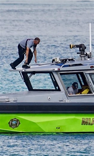 Miami Dade Fire Rescue boat maintenance at the Haulover Inlet sandbar