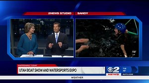 Watch Morgan Saxton waterboard at the Utah Boat Show & Watersports Expo! | KUTV 2News This Morning