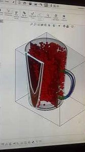cut plot and flow trajectory solidworks thermal simulation in mug