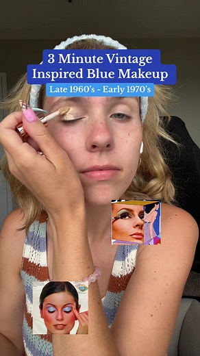 3 Minute Vintage Inspired Blue Makeup Tutorial