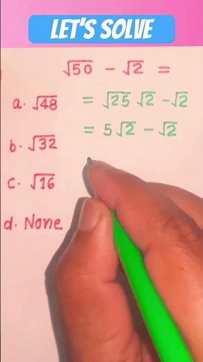 Simple square root math problems