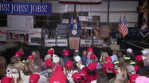 WATCH LIVE: Trump touts economic agenda at Georgia rally ahead of March special election | PBS NewsHour
