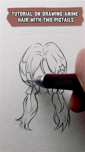 Draw so easy Anime (@drawsoeasyanime) - Hướng Dẫn Vẽ Tóc Anime Với Hai Đuôi Ngựa