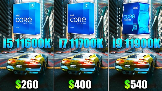 I5 11600K vs I7 11700K vs I9 11900K - Test in 8 games