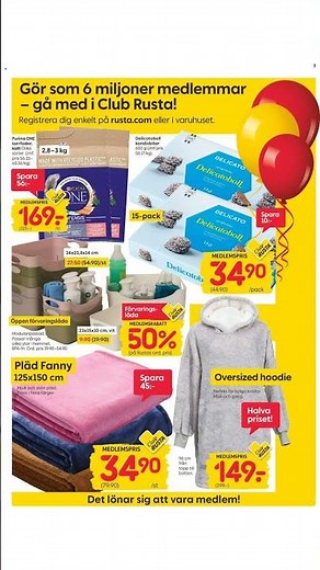 Rusta - erbjudanden 27/10 - 02/11