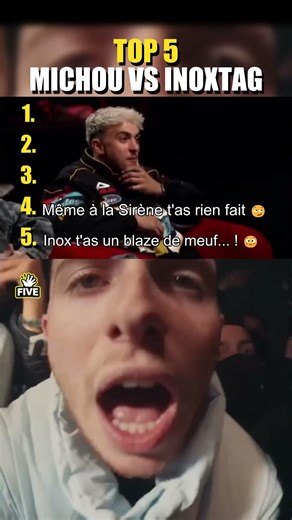 🍿TOP5 Michou VS Inoxtag😂