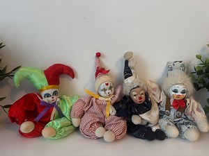 Vintage Porcelain Clown Doll (1), Collectible Pierrot, Happy/sad Clown, Decorative Circus Jester - Etsy