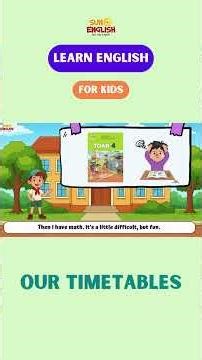 My School Timetable | Daily School Subjects in English for Kids | English Listening Practice