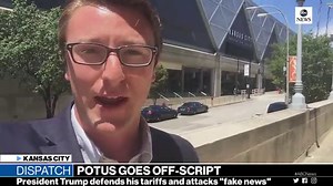 Trump goes off-script in speech to veterans