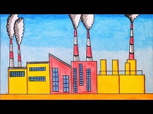 How to draw air pollution drawing step by step easy and simple for beginners | Pollution drawing