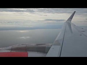 SAS A320NEO Landing at Copenhagen airport runway 22L