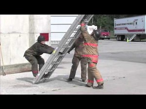 28-foot Ladder 2-Person Low Shoulder Carry & Lowering with Tools
