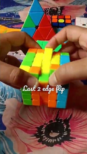 Case 1 - Last 2 edges 5x5 rubiks cube - Flipping edges 🐇🐇🐇🐇🐳🐳🐳🐳#trending#rubikscube