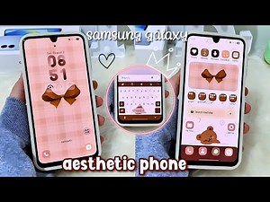 how to make your android phone aesthetic 🤎✨️ ( Samsung Galaxy A16 🤍 ) setup & customization