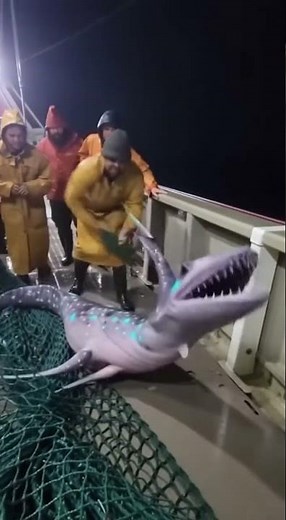 Fisherman Catches Terrifying Deep-Sea Creature With Glow-in-the-Dark Spots! #OceanMonster